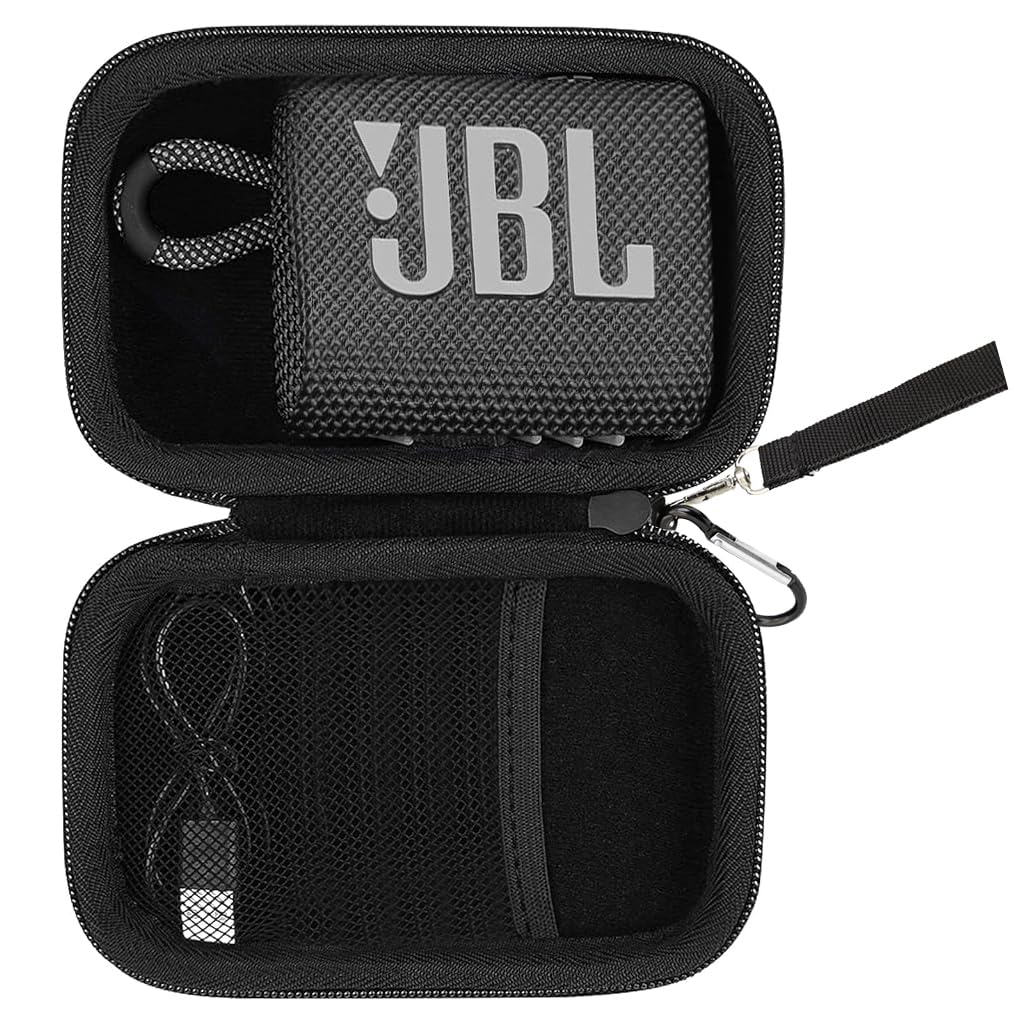 ZORBES® Carrying Case for JBL Go 4/Go3 EVA Hard Case for JBL Go 4/Go3 Anti-Scratch Carry Bag with Hand Strap Fashion Travel Hard Shell Case for JBL Go 4/Go3 Accessory Bag for JBL Go 4/Go3