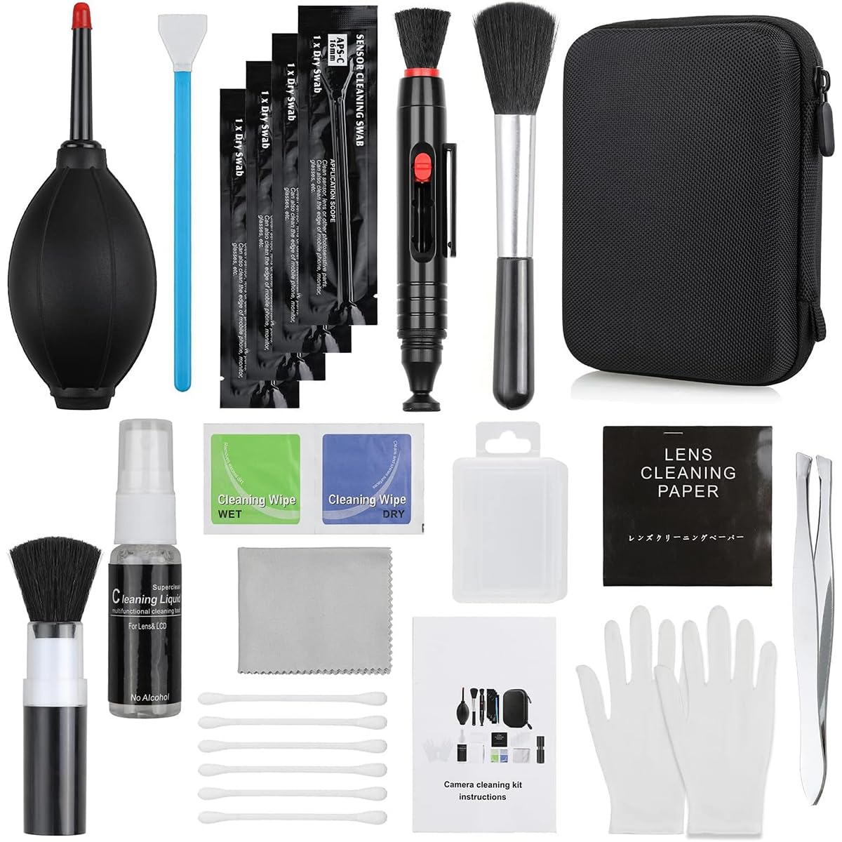 ZORBES Camera Cleaning Kit for DSLR and Lenses with 14 Tools and Portable Storage Case