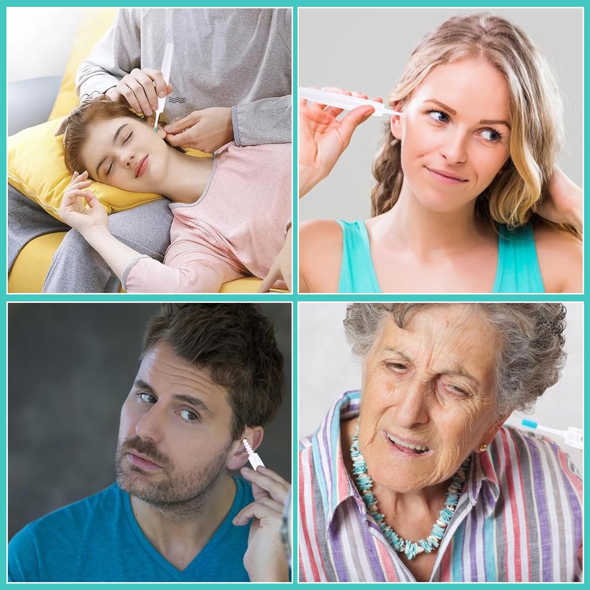 HANNEA Ear Wax Removal Tool Kit with 16 Silicone Tips and Triple Curved Loop | Stainless Steel Ear Cleaner for Safe Deep Cleaning