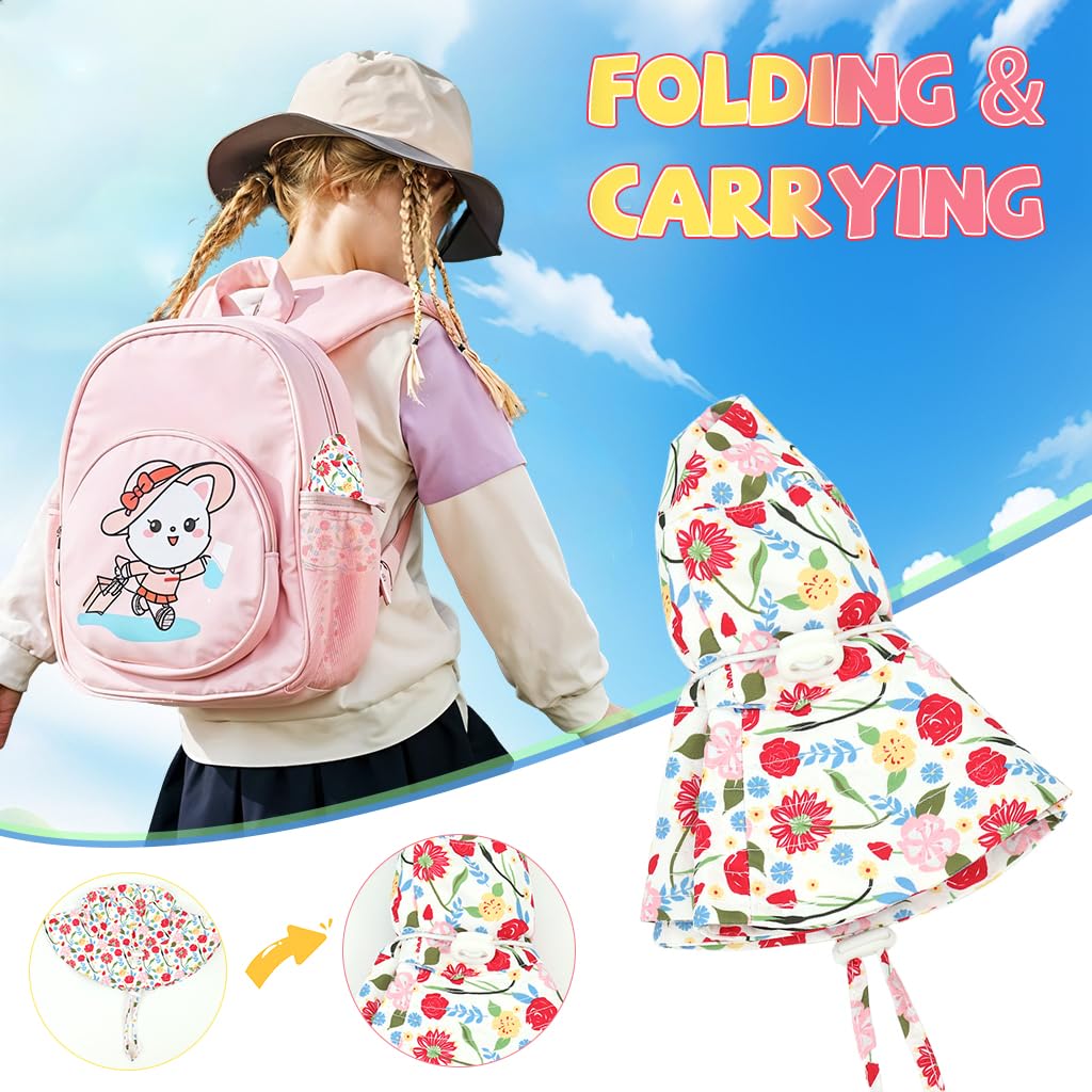 SNOWIE SOFT Sun Hat for Toddler Girls with UPF 50+ Wide Brim and Adjustable Chin Strap | Breathable Mesh Liner for Outdoor Play