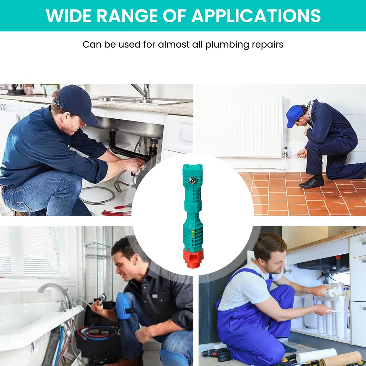 Serplex Sink Wrench Tool for Plumbing with 24-in-1 Design and Long Reach | ABS & Zinc Alloy