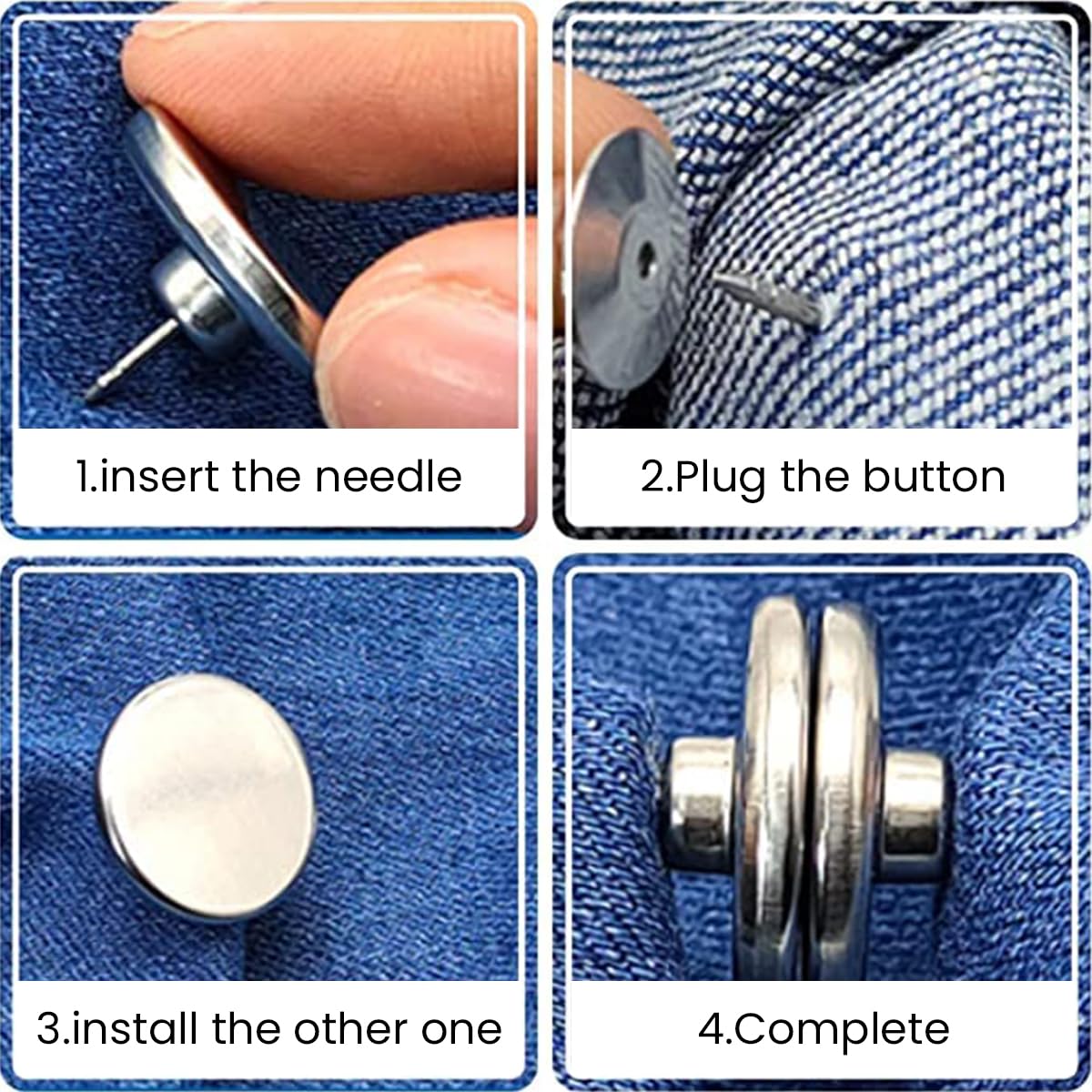 HASTHIP Curtain Magnets Closure with Tack for Heavy Velvet and Suede Drapes | 5 Pairs Holdback Buttons