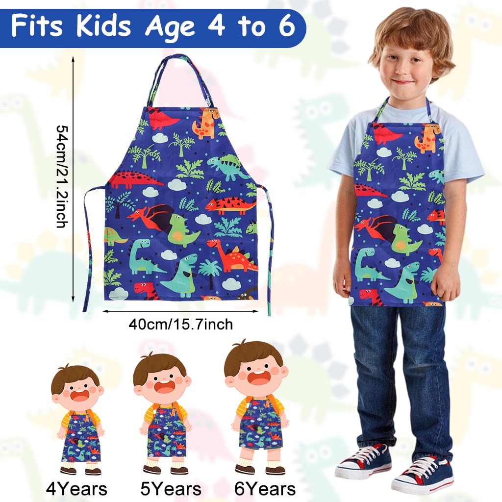 Supvox Kids Baking Set for Cooking Play with Dinosaur Apron & Chef Hat | 22Pcs Kit