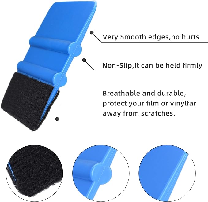 STHIRA® 10Pcs Vinyl Wrap Squeegee Tools 4'' Car Vinyl Scrapers Film Applicator Squeegees for Window Tint, Paint Protection Film and Vinyl Wraps, Wall Paper