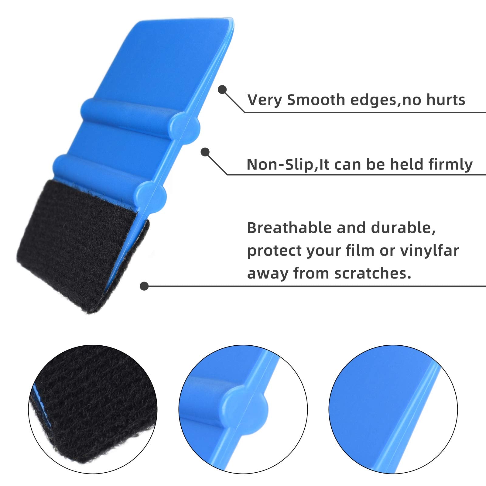 STHIRA Squeegee for Vinyl Wrap 10pcs 4in with Felt Edge for Car and Window Tint | Scratch-Free Film Application Tool