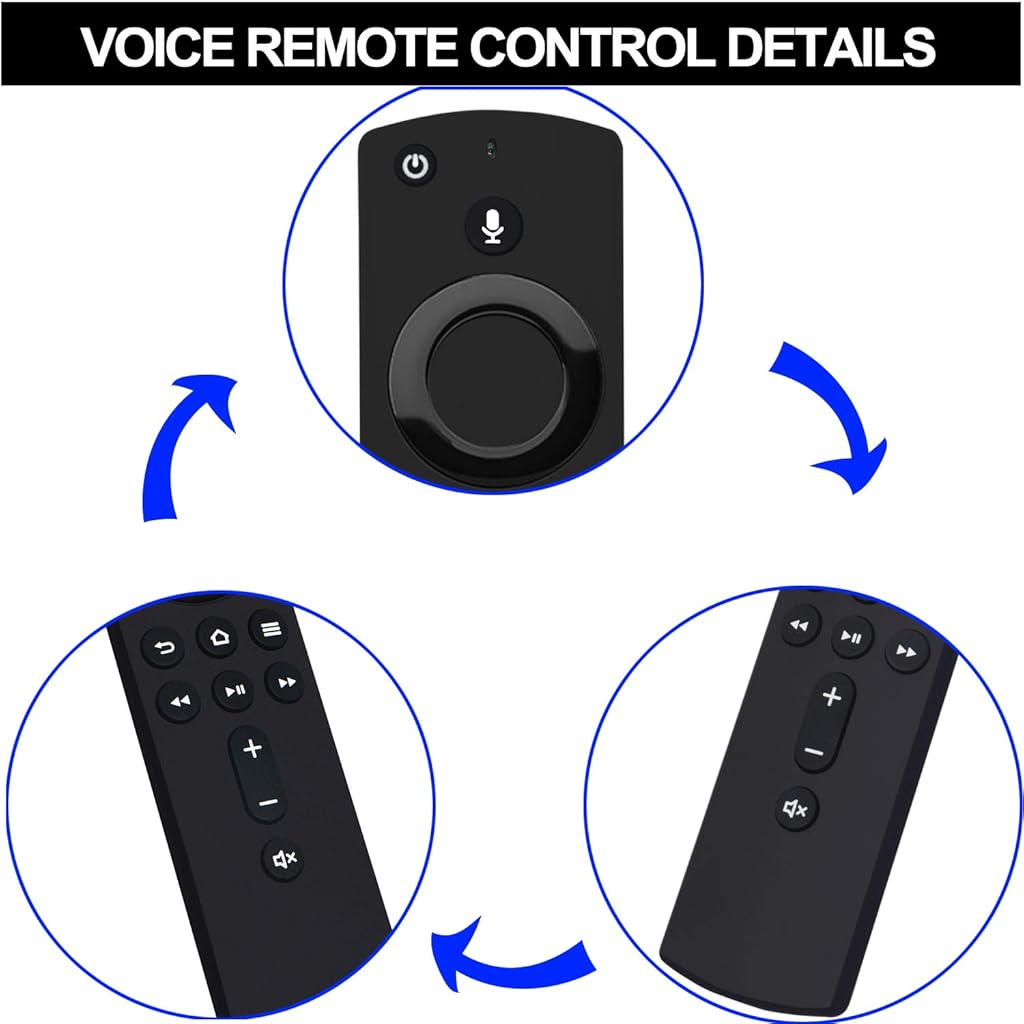 ZORBES® Remote Control Compatible for Amazon Fire Tv Stick with Voice Control, for Amazon 2nd Gen Fire TV Cube and Fire TV Stick,1st Gen Fire TV Cube, Fire TV Stick 4K, and for 3rd Gen Amazon Fire TV