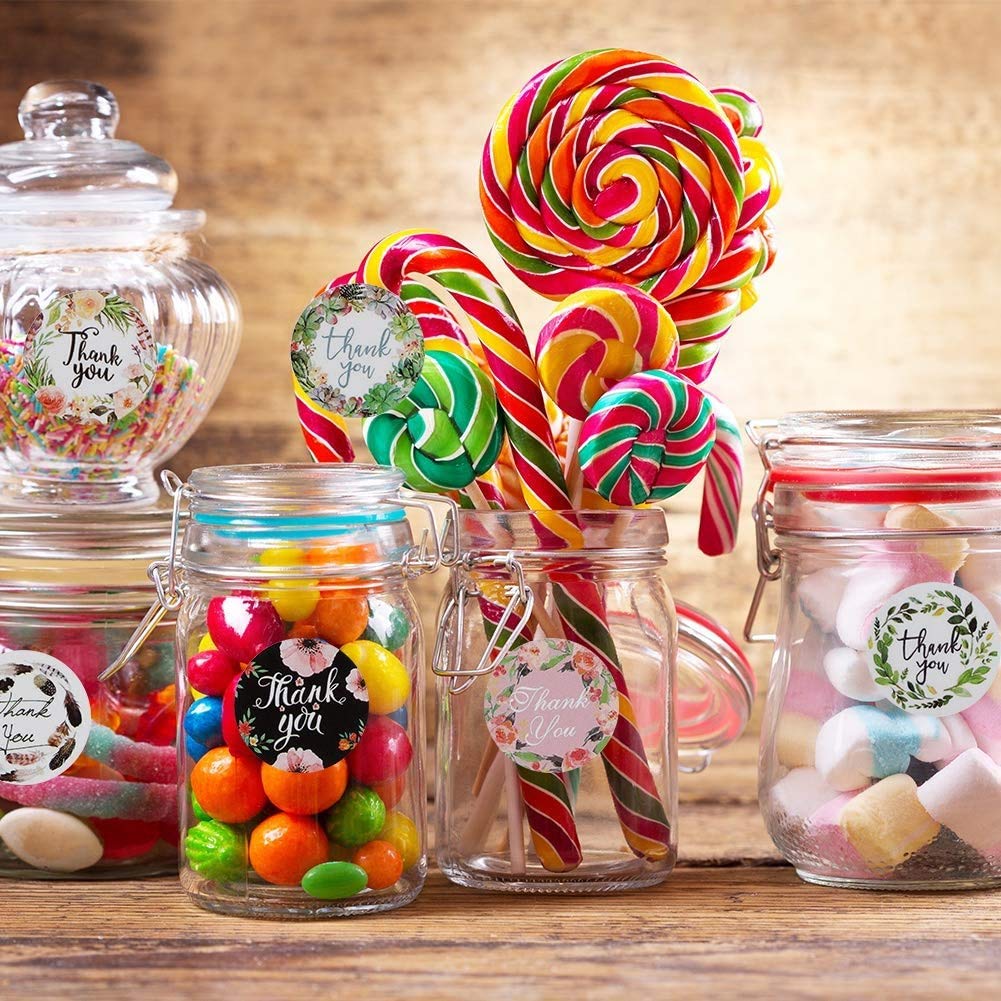 HA STHIP Thank You Stickers for Small Business with Strong Adhesion 500 Pcs 1.5 in | Ideal for Gifts and Packaging