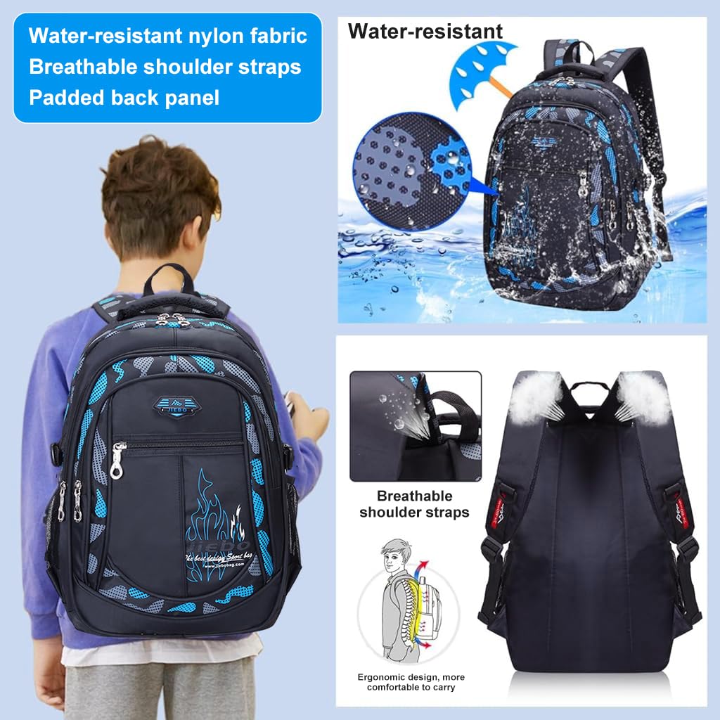 Climberty School Backpack for Kids with Waterproof Nylon and Padded Shoulder Straps | Ideal Gift