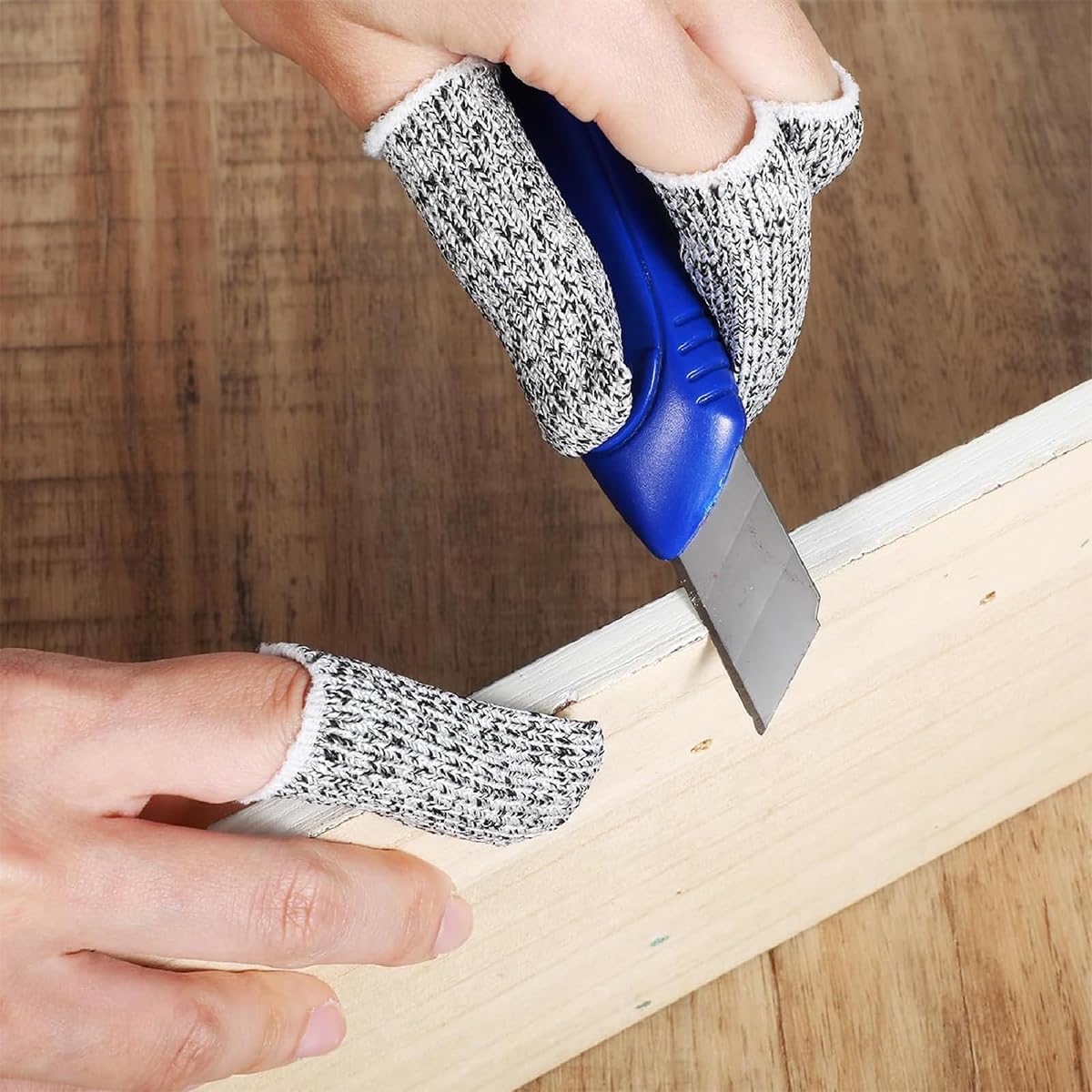 Supvox Finger Cots for Kitchen and Work featuring 5 Level Cut Resistance 30 pcs HPPE Fabric