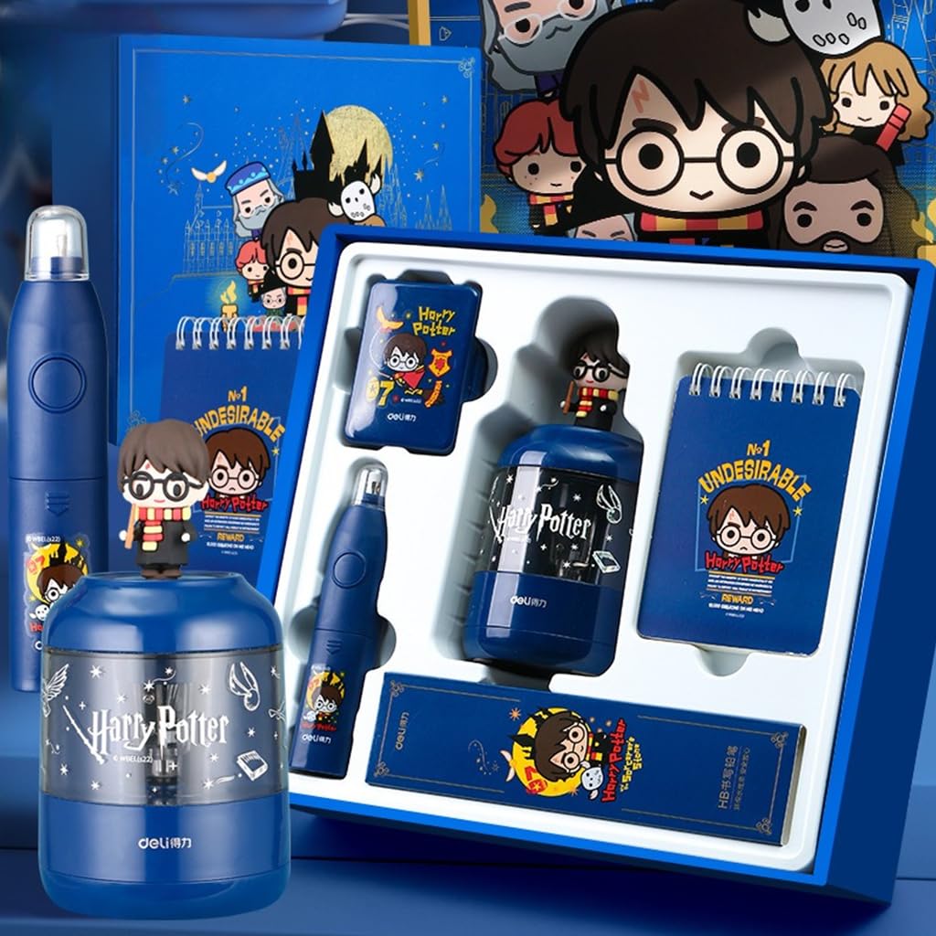 Climberty Student Stationery Gift Box Set with Electric Sharpener and Eraser | Ideal School Kit for Kids