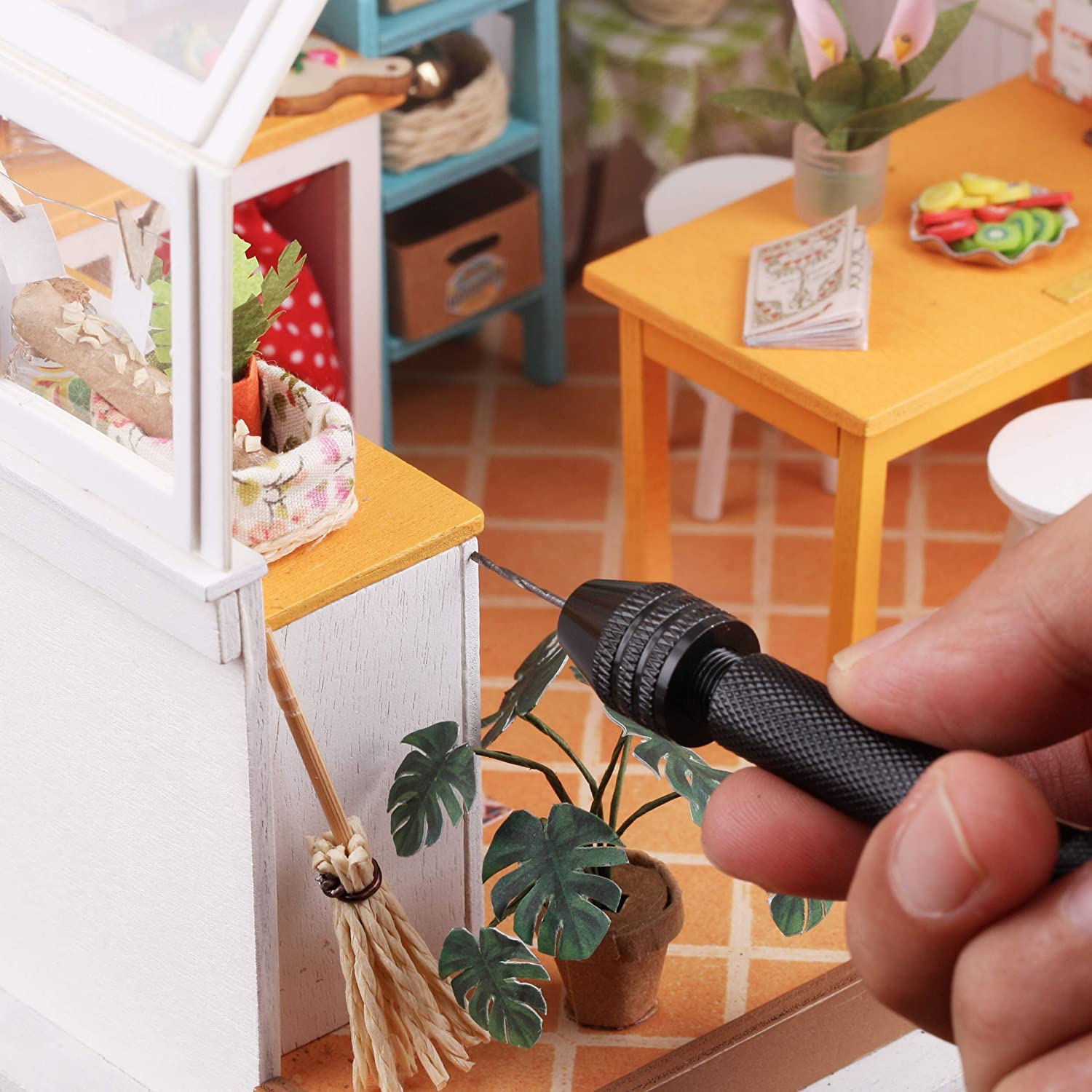 HASTHIP Hand Drill Bits Set for Jewelry Making with 3 Claw Pin Vise | 11 Pieces 0.8–3.0mm Aluminum Body