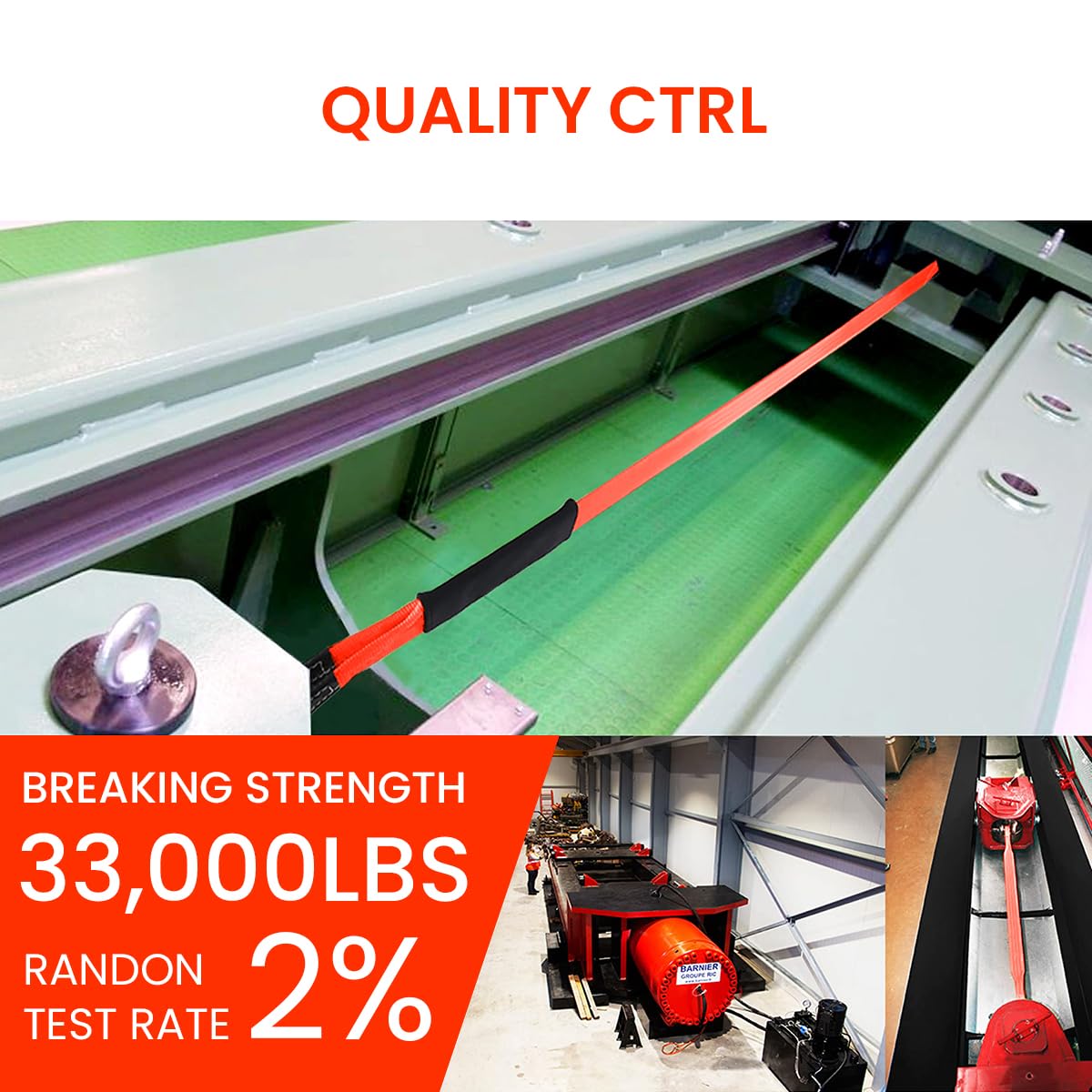 STHIRA Towing Rope for Cars and SUVs with 2 Steel Shackles 16.4ft Length | Reflective Polyester Strap 17,000lb Capacity