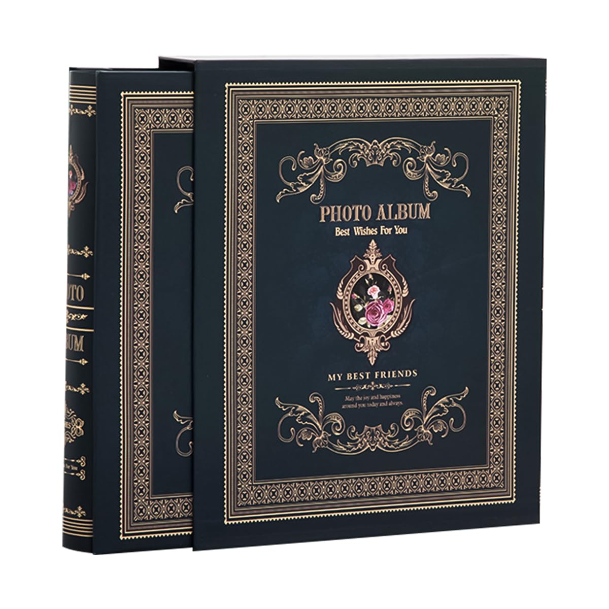 HASTHIP Photo Album for 6 inch Photos with 500 Pockets and Vintage Embossed Hard Cover | 33.5x30x5.7cm