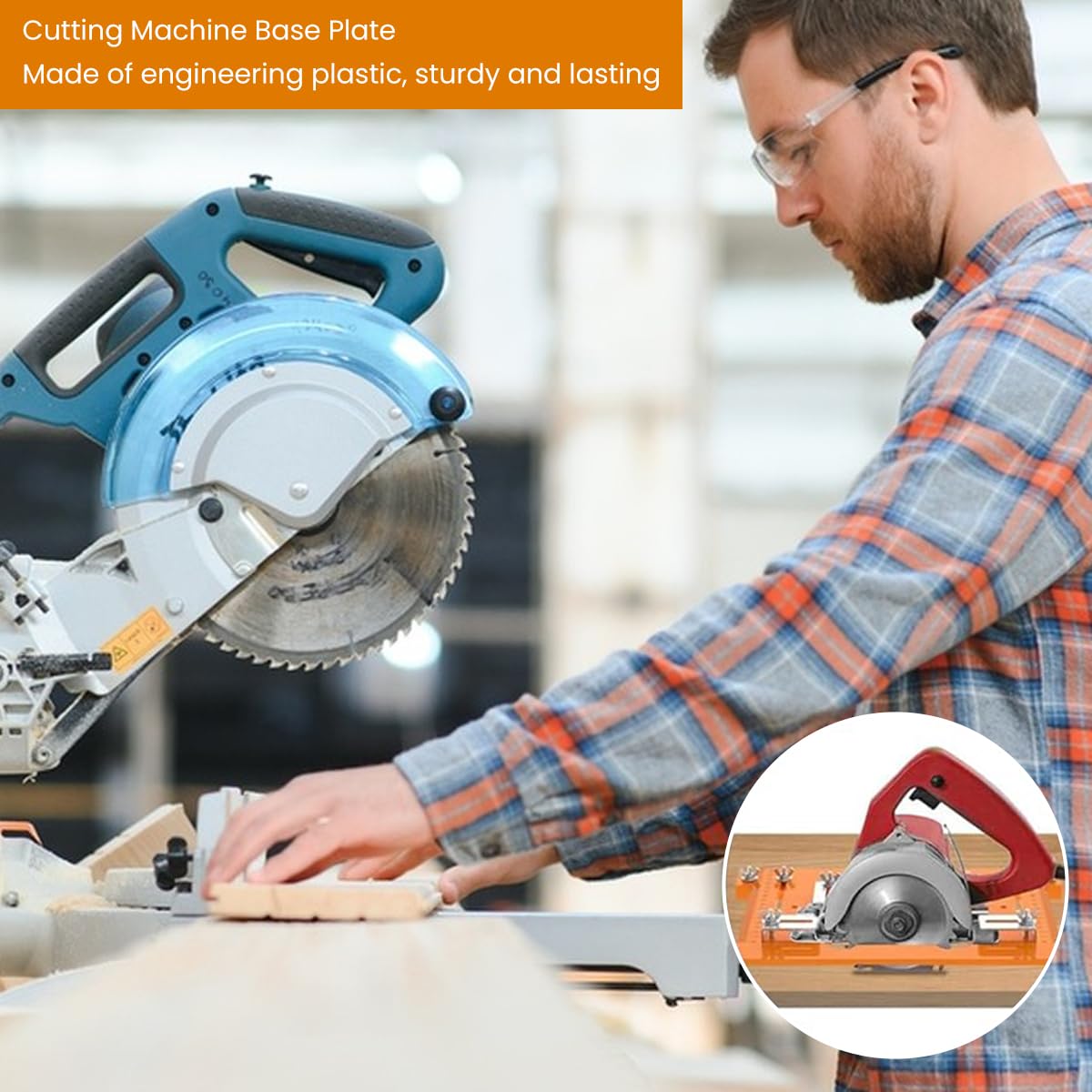 Serplex Adjustable Cutting Machine Guide for Circular Saws with 5mm Plastic Body 28x15cm | 2PCS