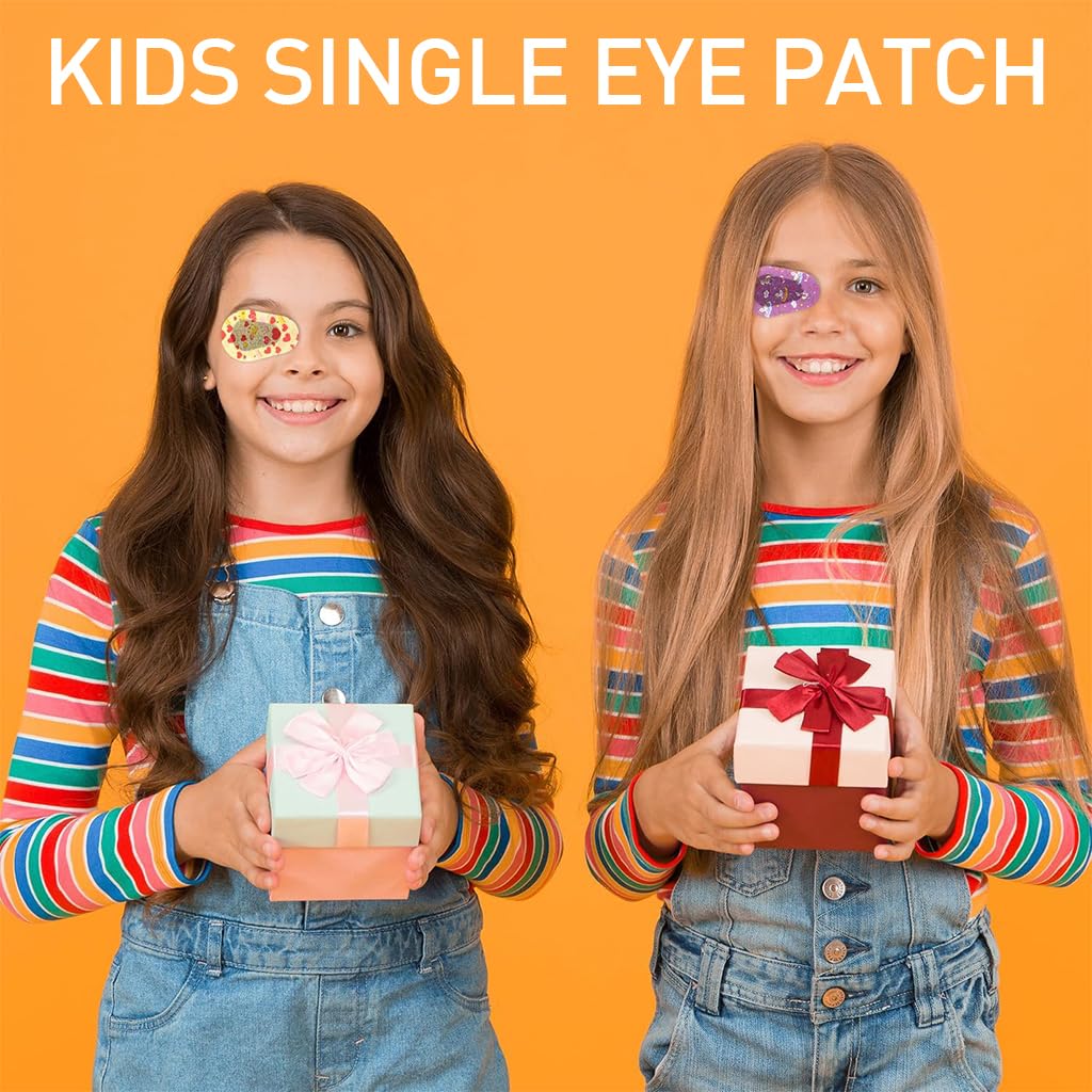 SNOWIE SOFT Kids Eye Patch for Lazy Eye Recovery with Self Adhesive Design 40pcs 3x2 in Cotton