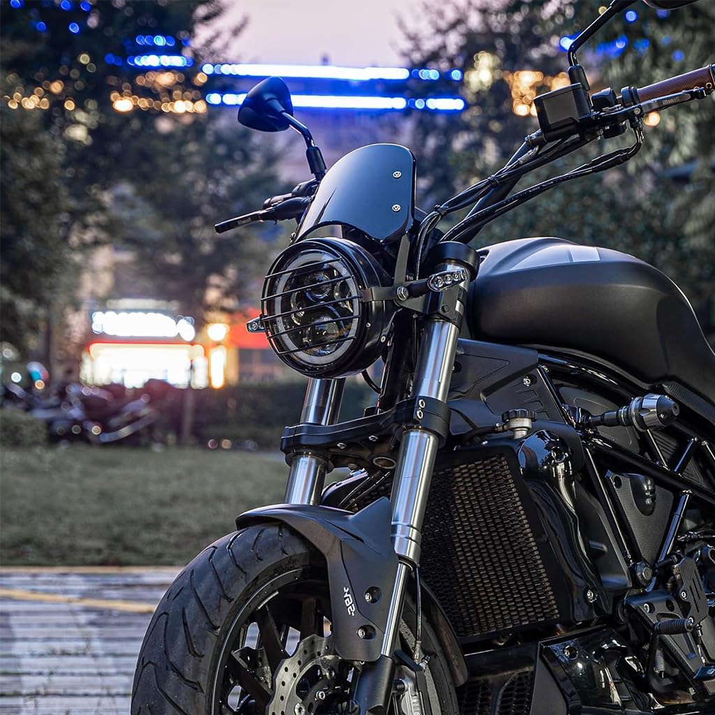 STHIRA Universal Motorcycle Windshield for Wind Protection with Mounting System | Enhanced Ride Comfort