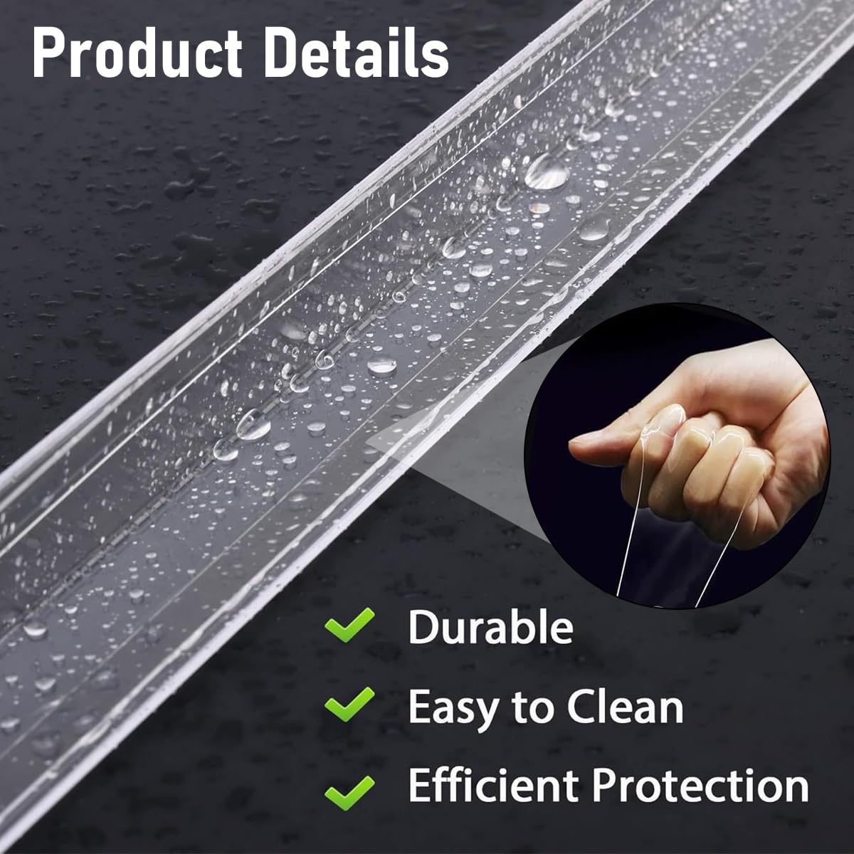 SNOWIE SOFT Wall Corner Protector Strips for Baby Safety with Self Adhesive L Shape PVC 31 in | Clear Edge Guard Pack of 2
