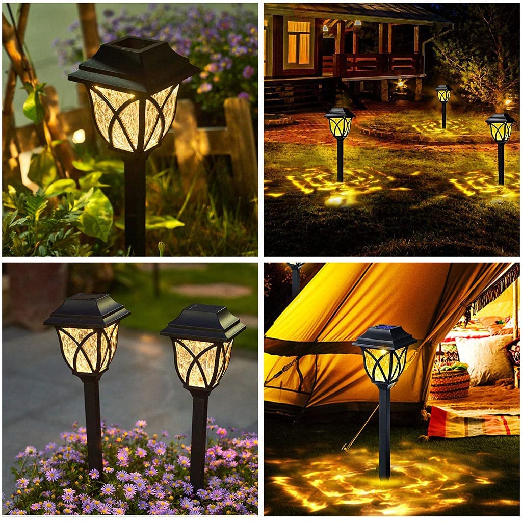 ELEPHANTBOAT Solar Path Lights for Garden and Patio with IP44 Waterproof Design | 6 Pcs Warm White LED Outdoor Lighting
