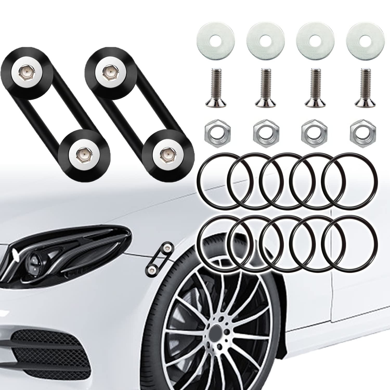 STHIRA® 12pc Quick Release Bumper Clips Durable Car Bumper Clips Lock Kit Fasteners For Car Bumpers Universal Fit For Most Cars Ideal Replacement Parts For Automotive Styling Car Bumper Clips