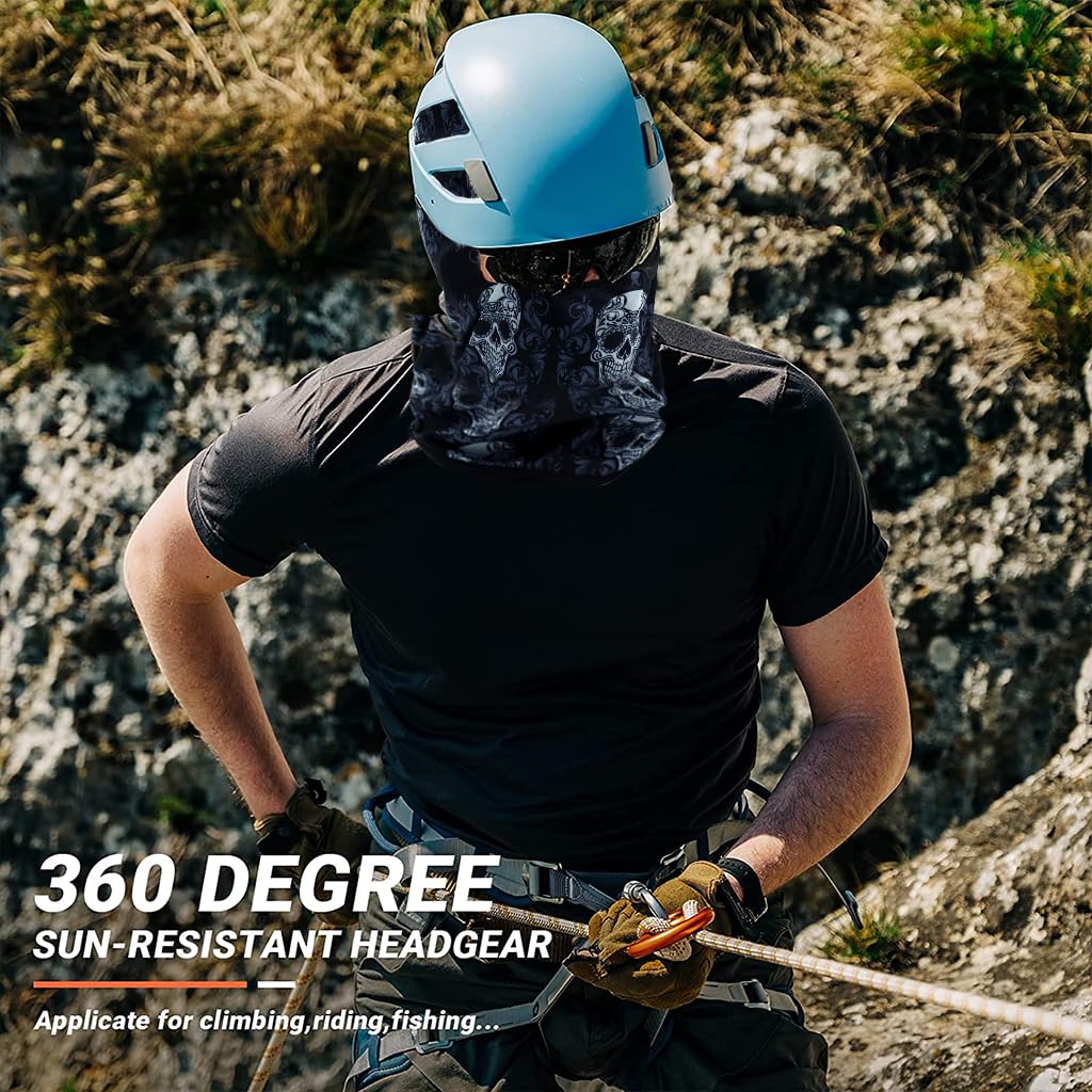 Optifit Balaclava with Visor Brim for Outdoor Use featuring 4 Way Stretch Cool Silk | UV Protected Unisex Full Face Mask