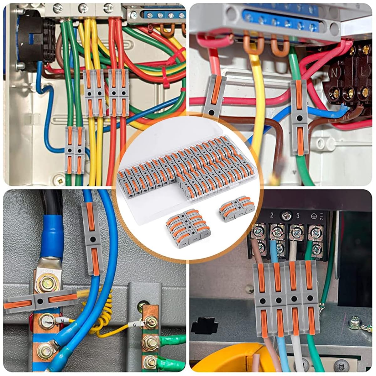Serplex Cable Wire Connectors for 1 In to 1 Out Wiring featuring Push In Terminal Blocks 20PCS