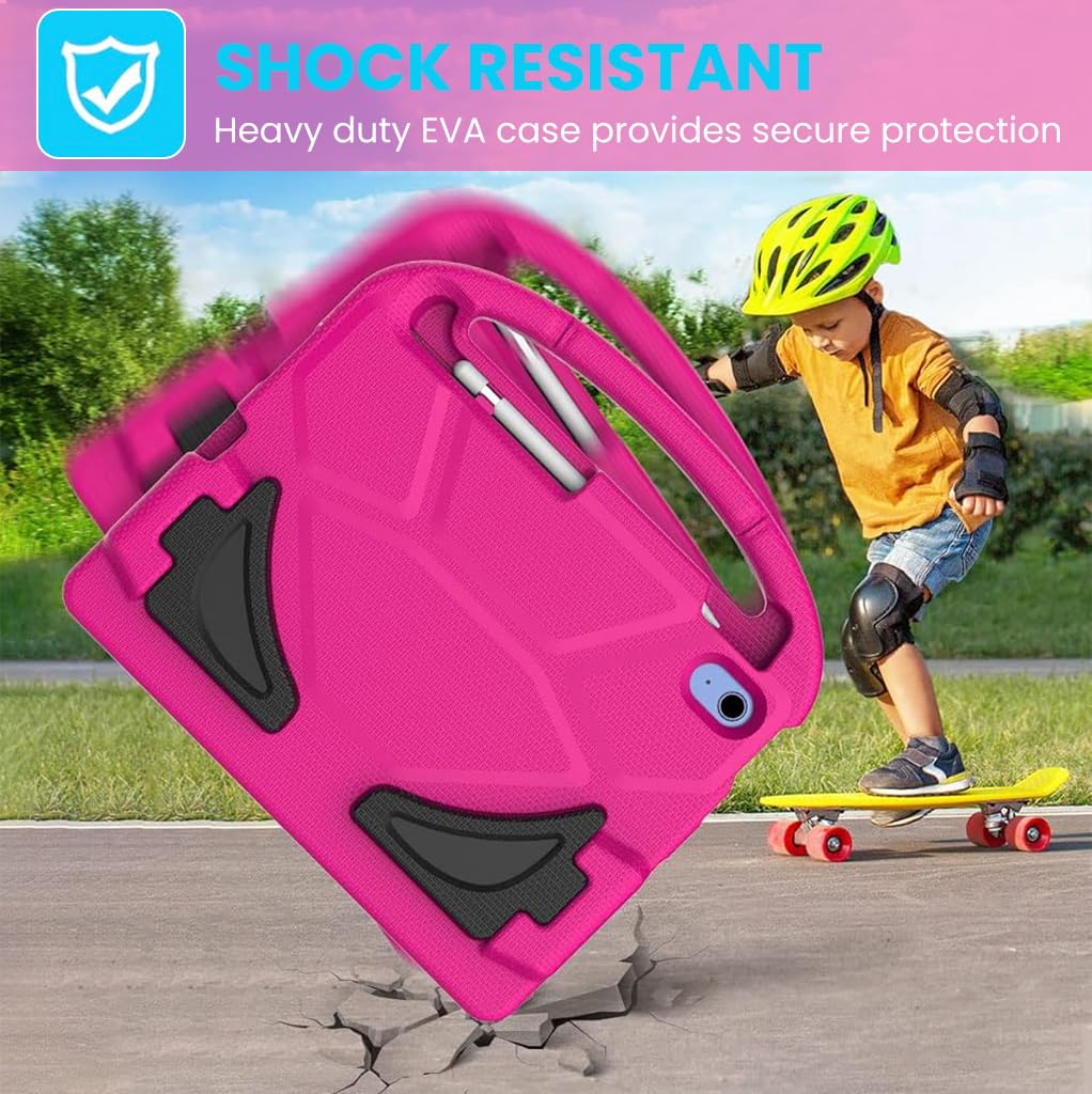 ZORBES iPad 10th Generation 10.9 inch Tablet Case with Handle Stand and Screen Protector | Shockproof EVA Cover for Kids and Travel