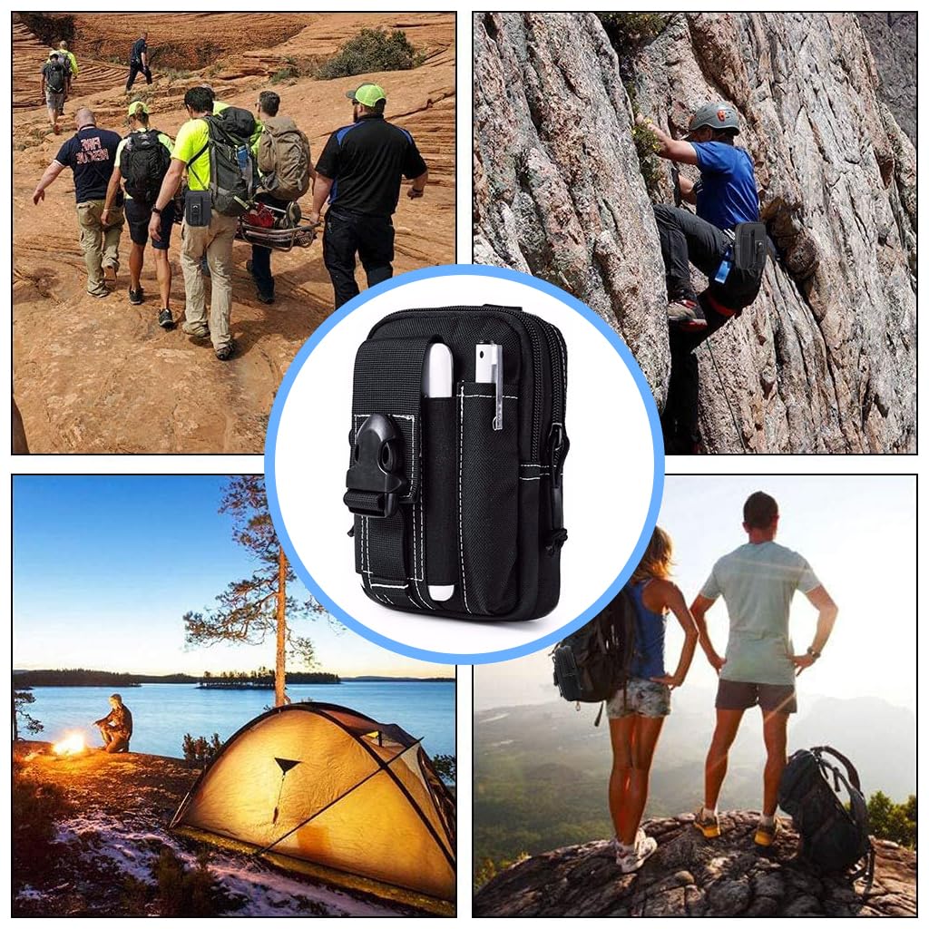 Venzina Tactical Waist Bag for Outdoor and Daily Use with Double Layer Oxford Cloth | Organized Phone and Tool Pouch for Men