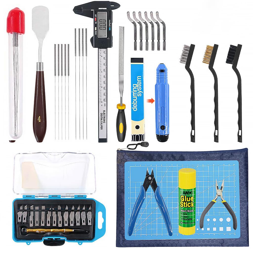 Serplex 3D Printer Tool Kit for Cleaning and Assembly with 42 Pcs Accessories | Deburring and Finishing Tools