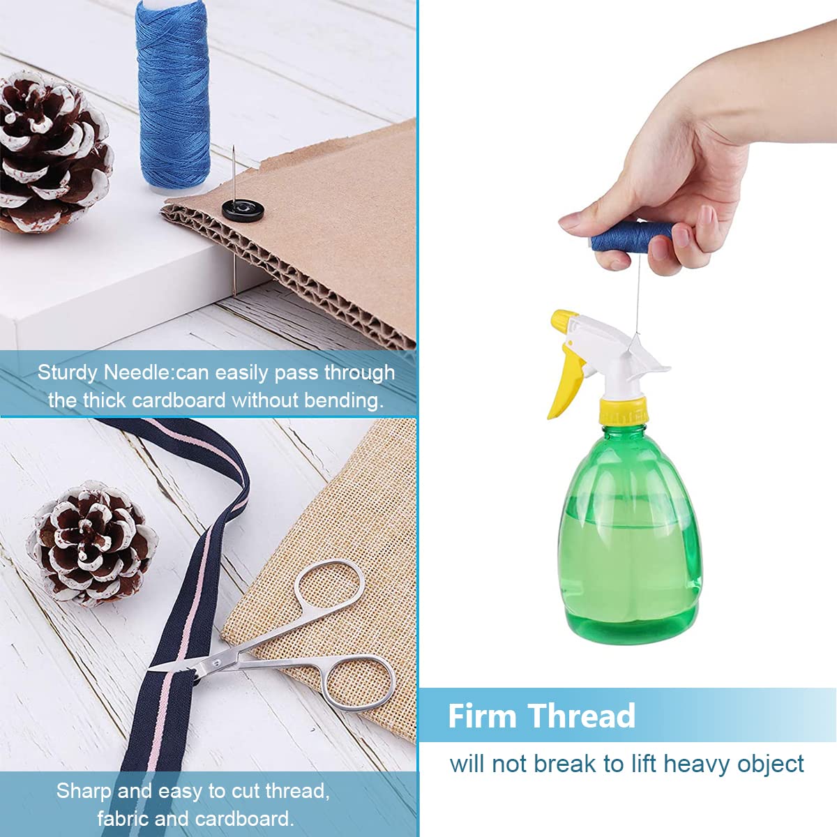 ELEPHANTBOAT Sewing Kit for Home and Travel with 130 pcs Accessories including 24 Thread Spools and Zipper Storage Box