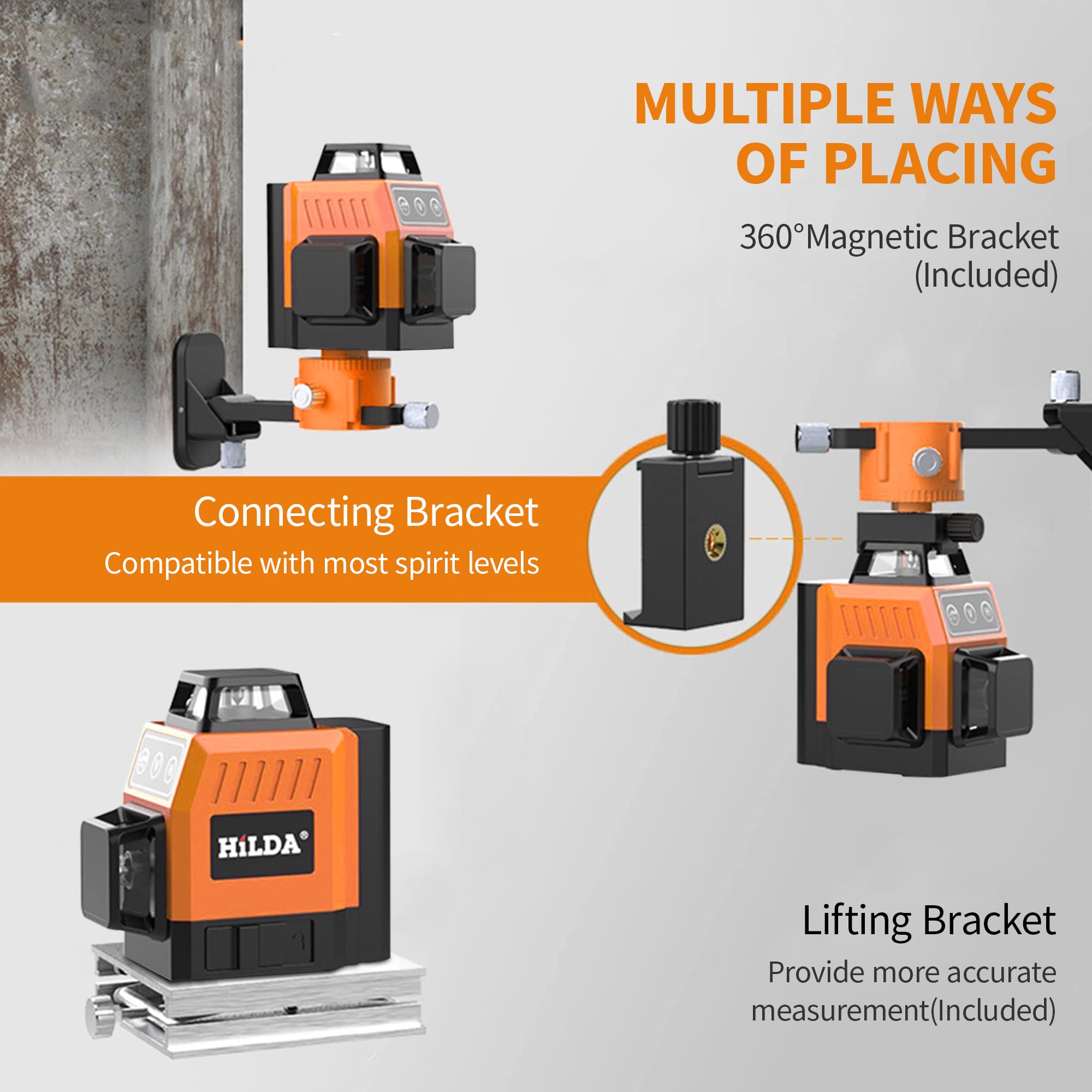 HASTHIP Laser Level for Construction with 12 Line 360° Self Leveling and Remote Control | Green Beam Alignment Tool