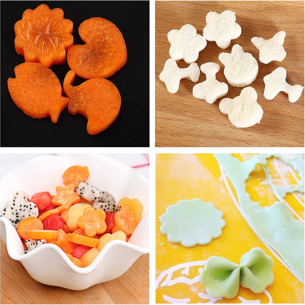 ELEPHANTBOAT Cookie Cutter Shapes Set with 6 Mini Molds and Thick PP Handle | Stainless Steel