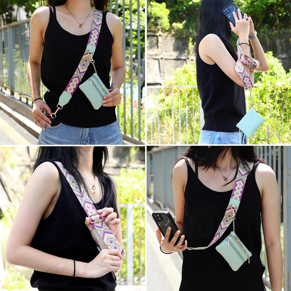ZORBES Fashion Phone Strap for Women featuring 100–140cm Adjustable Sling & PU Pouch | Travel Crossbody Accessory