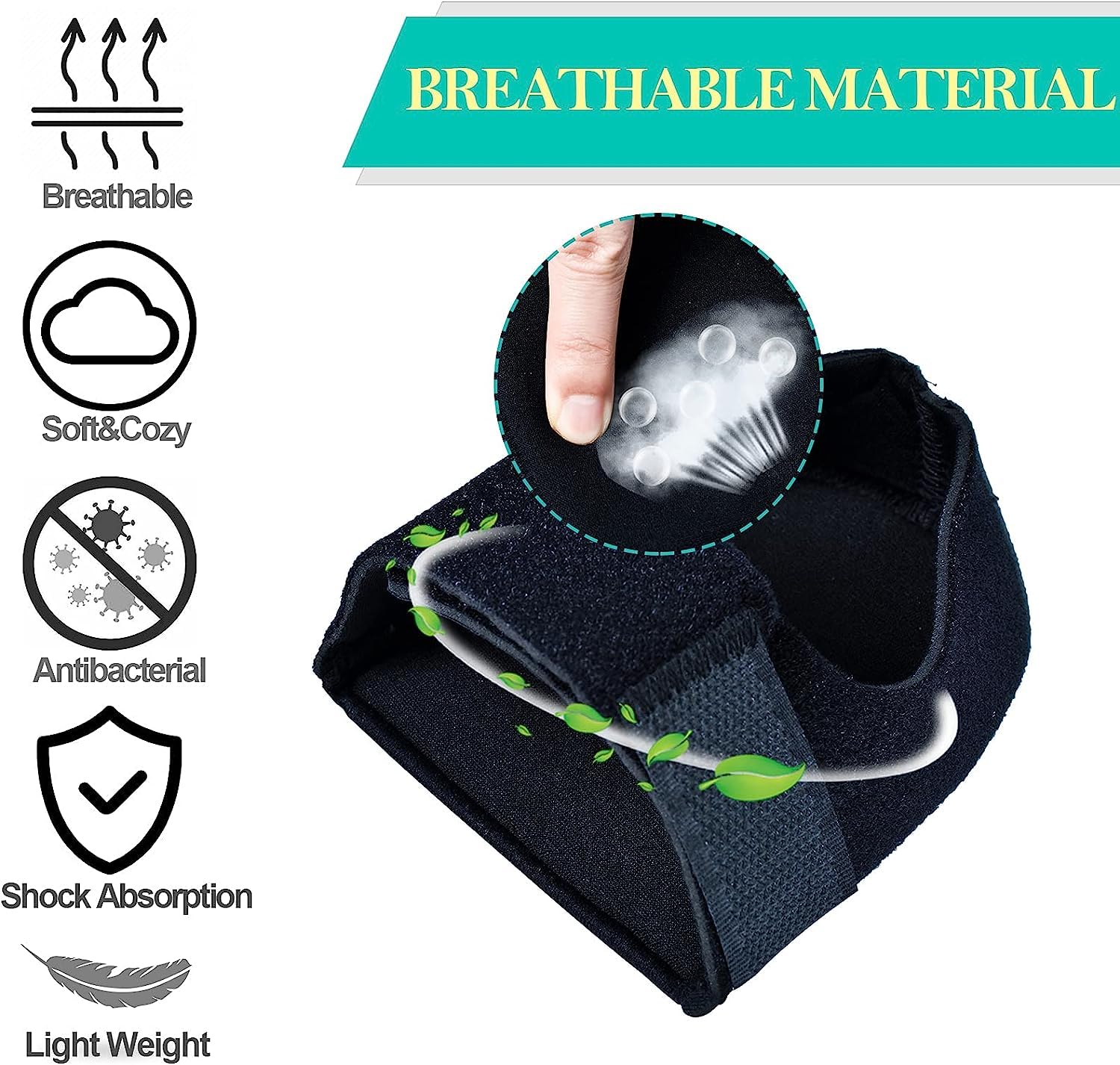 HANNEA Heel Protectors for Plantar Fasciitis and Heel Pain Relief | Silicone Pads Cushion Support