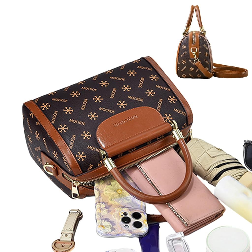PALAY Handbag for Women Fashion Vintage Print Hand Bag with Shoulder Strap Evening Bag Shoulder Bag Crossbody Bag Casual Handbag Mother's Day Gift Christmas Gift for Sisters, 25x14x18cm