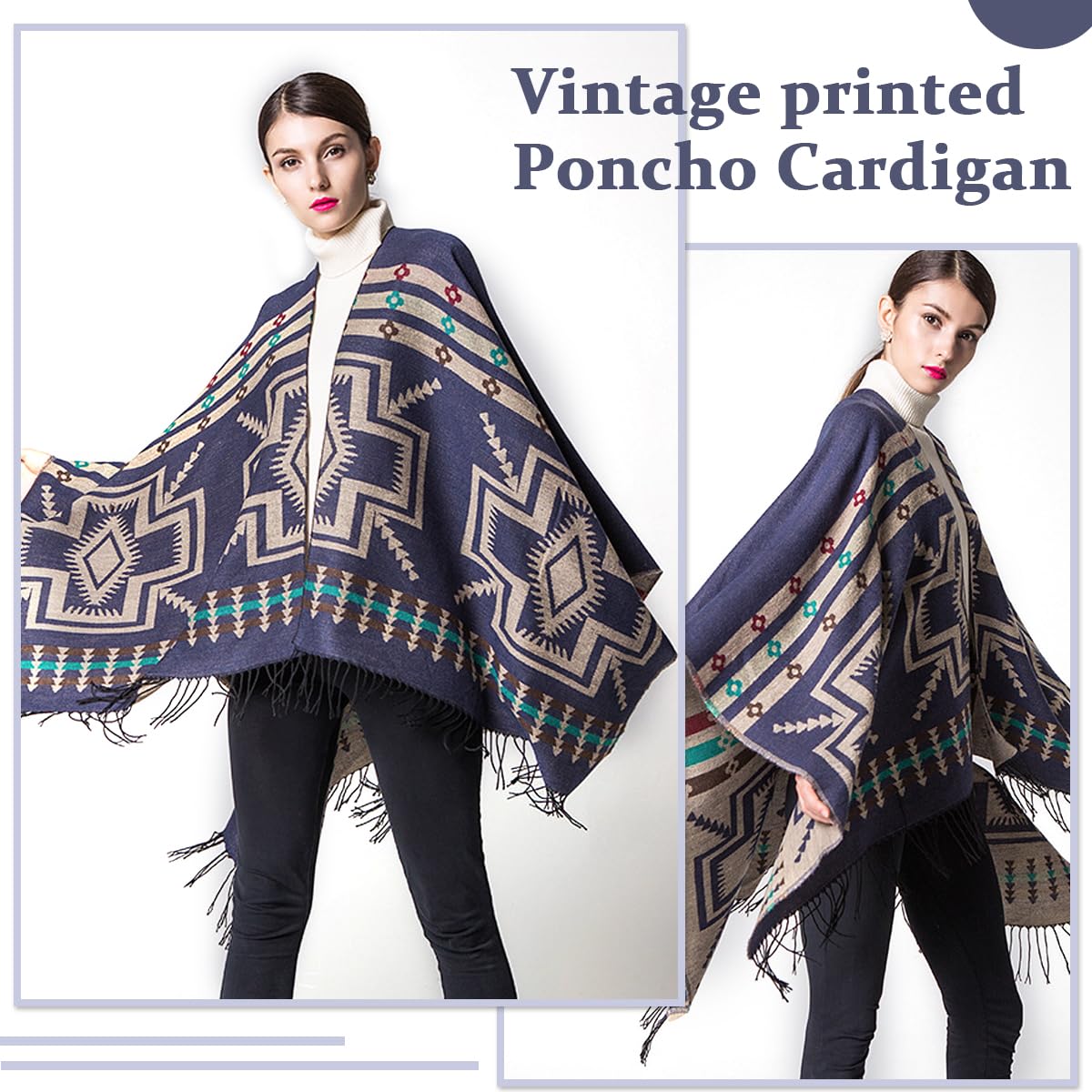 PALAY Women's Shawl Wrap for Indoor and Outdoor Use featuring Jacquard Design 51 x 59 in Warm Dacron Fabric