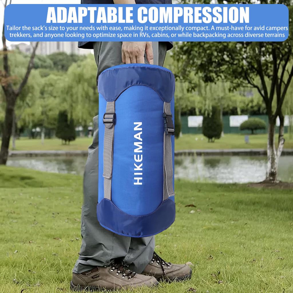 Proberos® Ultra-Strong 40D Silnylon Ripstop Compression Sack - 40% Space Saving, Waterproof Drawstring Bag with Dust Cap, Ideal for Camping, Clothing, Sleep Bags & Outdoor Gear Storage