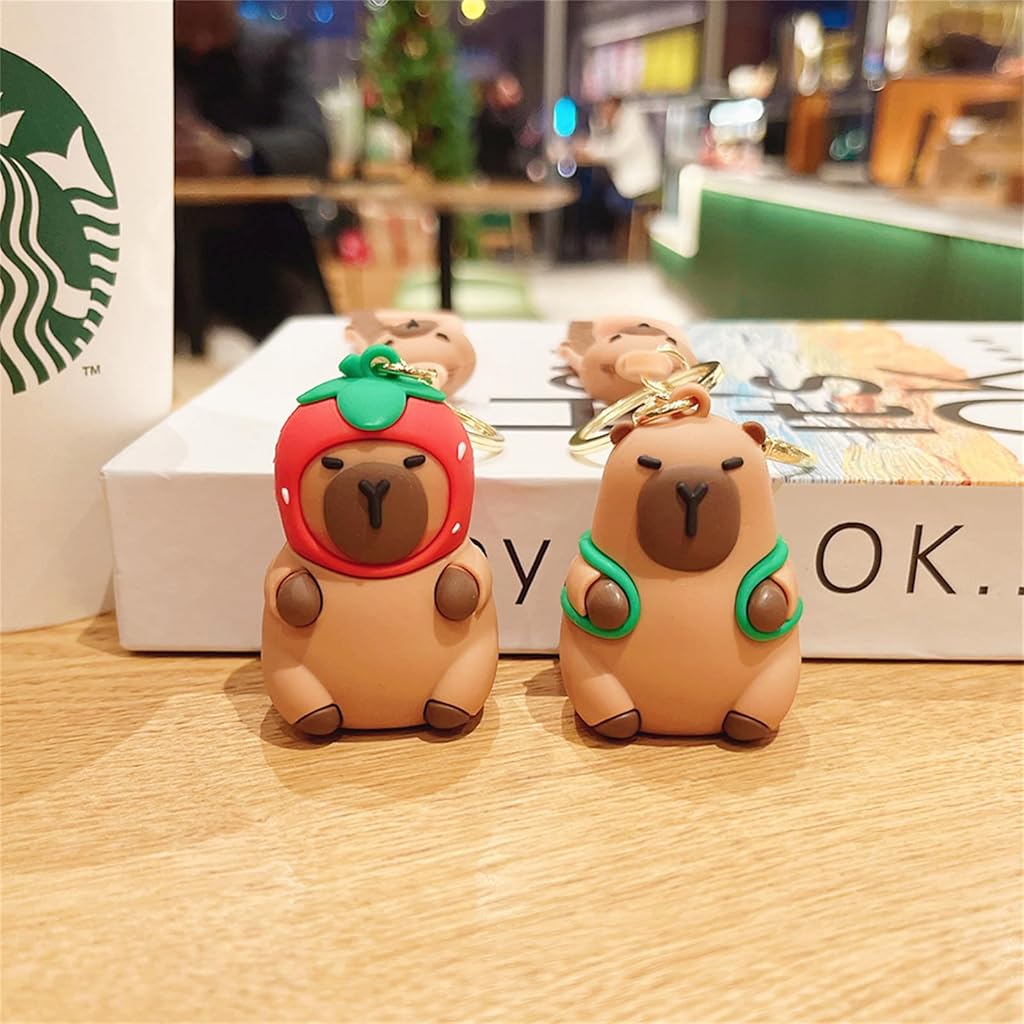 ZIBUYU® 2 PCS Cute Capybara Keychain Toy