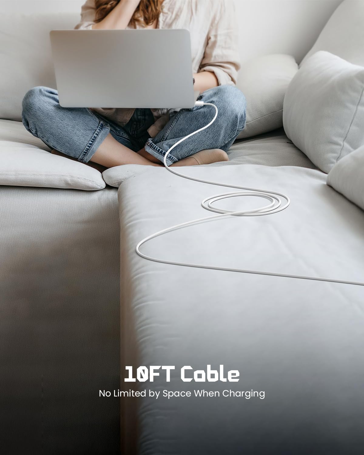 Verilux USB C to MagSafe 3 Cable for MacBook | 140W Fast Charging 6ft Nylon Braided