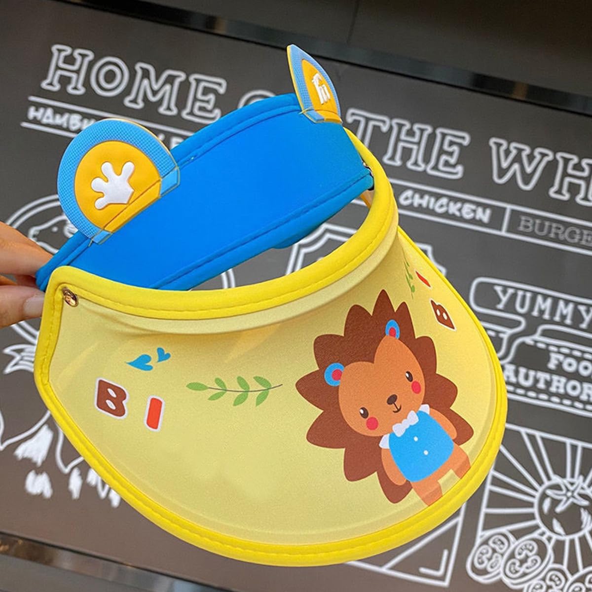 Optifit Kids Sun Hat With Bunny Ears Design - Adjustable & Elastic Band, Wide Flexible Brim, UV Protection