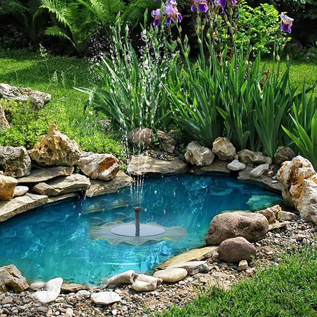 ELEPHANTBOAT Solar Fountain Pump for Bird Bath and Pond featuring 5 Spray Patterns | ABS IP68 Design