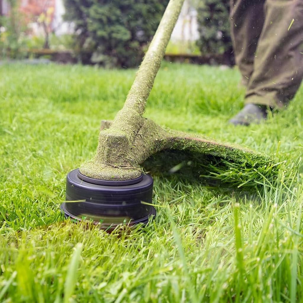 ORTIZA String Trimmer Head for Thick Grass with 4 Cutting Lines and Metal Housing | Universal 5mm Fit