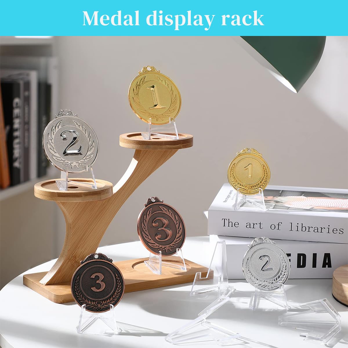 Climberty® 10Pcs Card Display Stand, Mini Clear Acrylic Easel Stands, 2.25 Inch Coin Display Stand for Baseball Sports Trading Cards Medals Pockets Watches Exhibit