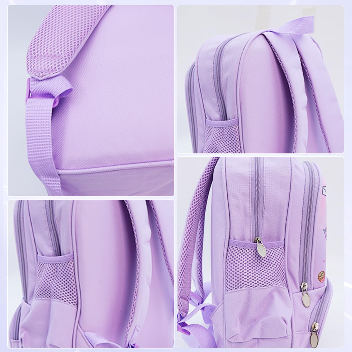 Fancyku School Backpack for Girls with 30×14×33cm Multi Compartment Design and PU Leather | Cute Cartoon Gift for Kids