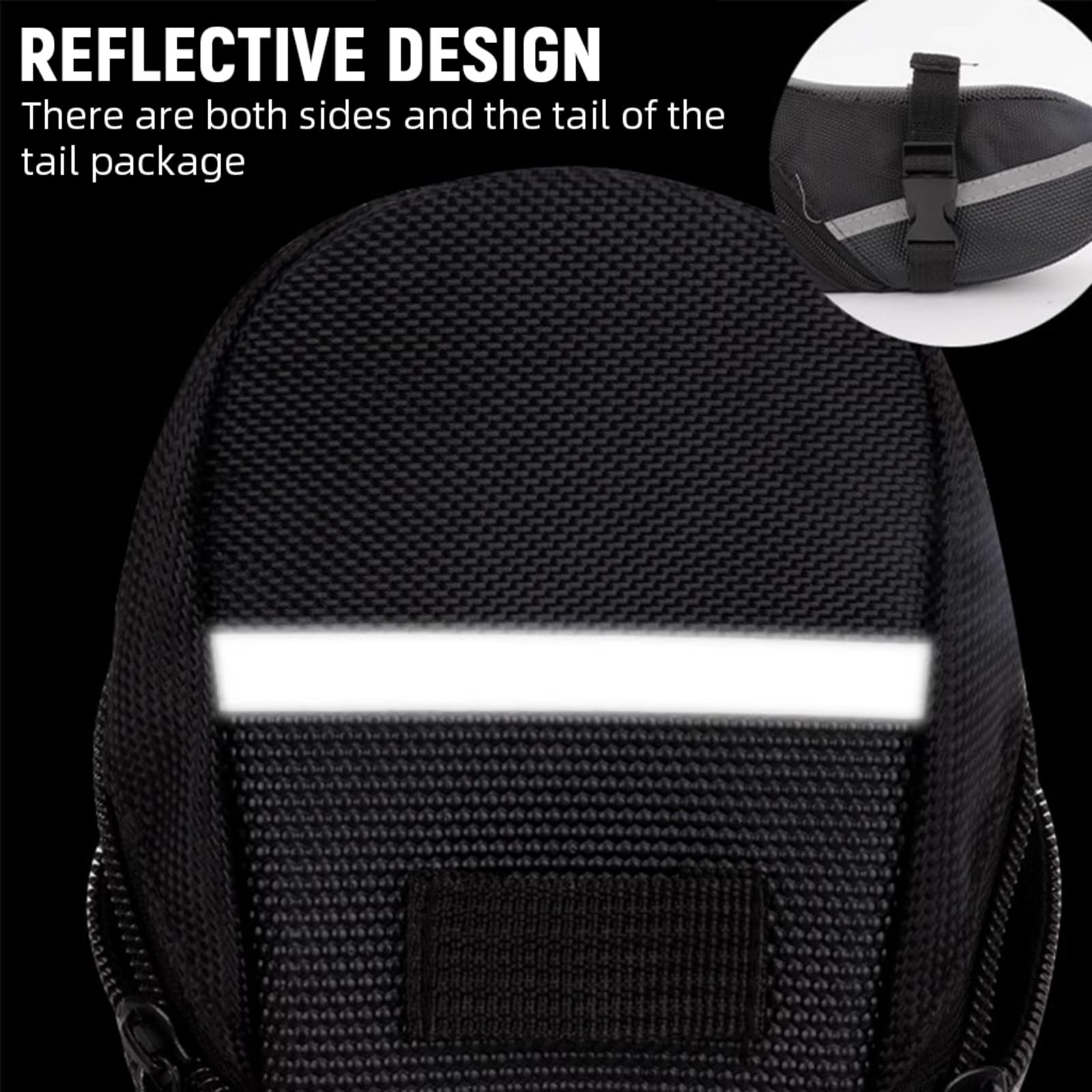 Proberos Bicycle Storage Bag for Under Saddle with 1 L Capacity and Quick Release Mount | 600D Oxford Waterproof Design
