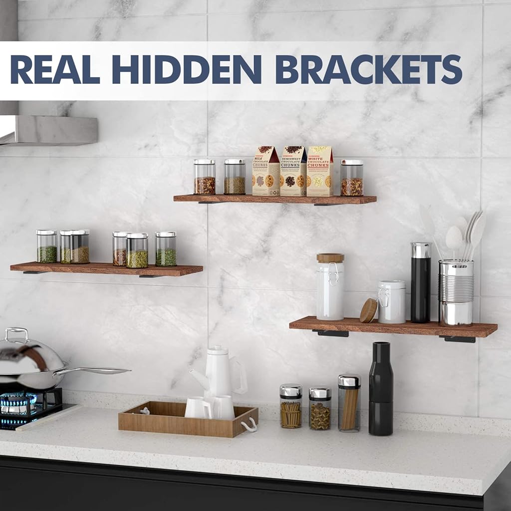 ZIBUYU® 2 Pack Floating Shelf Brackets