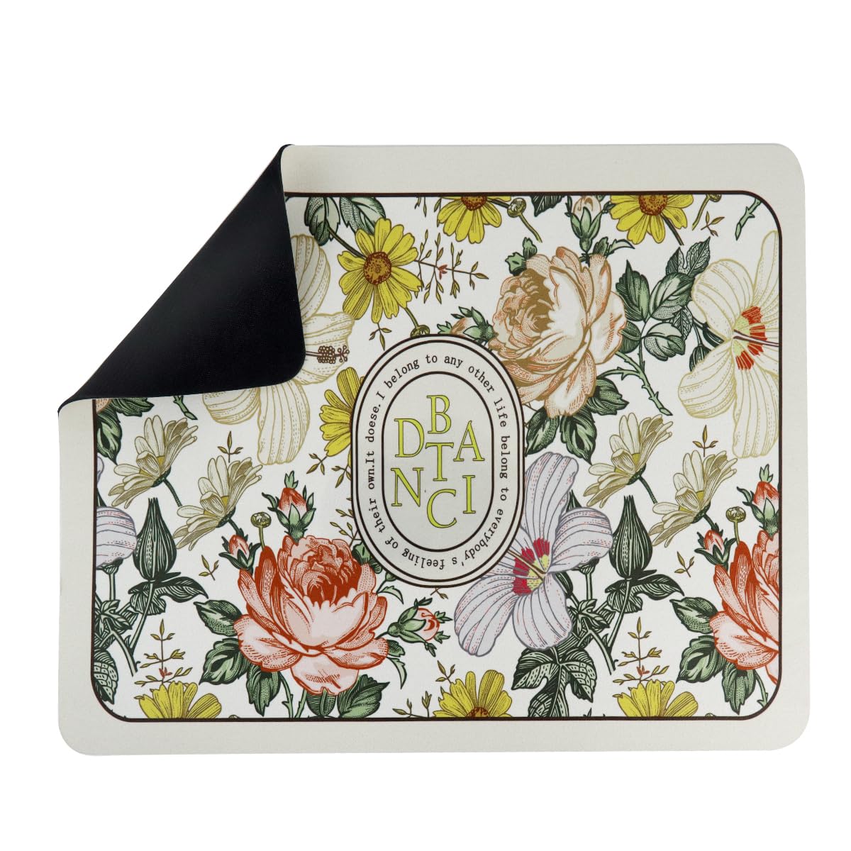 Supvox Dish Drying Mat for Kitchen 40x50cm with Non Slip Heat Resistant Sponge Core | Quick Dry Floral Counter Protector