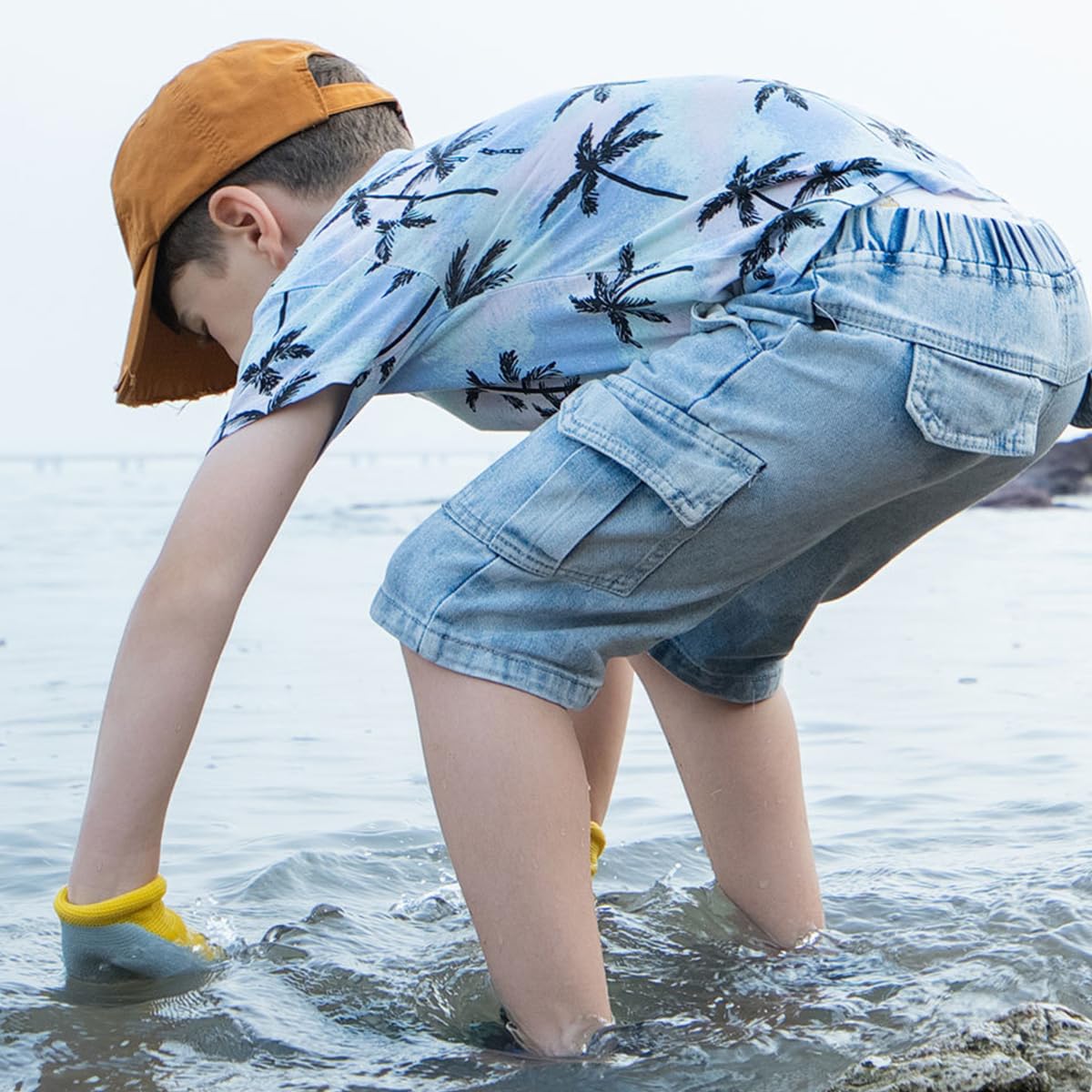 Serplex Kids Gloves for Gardening and Field Trips featuring Rubber Coated Grip | Fits Ages 5–7