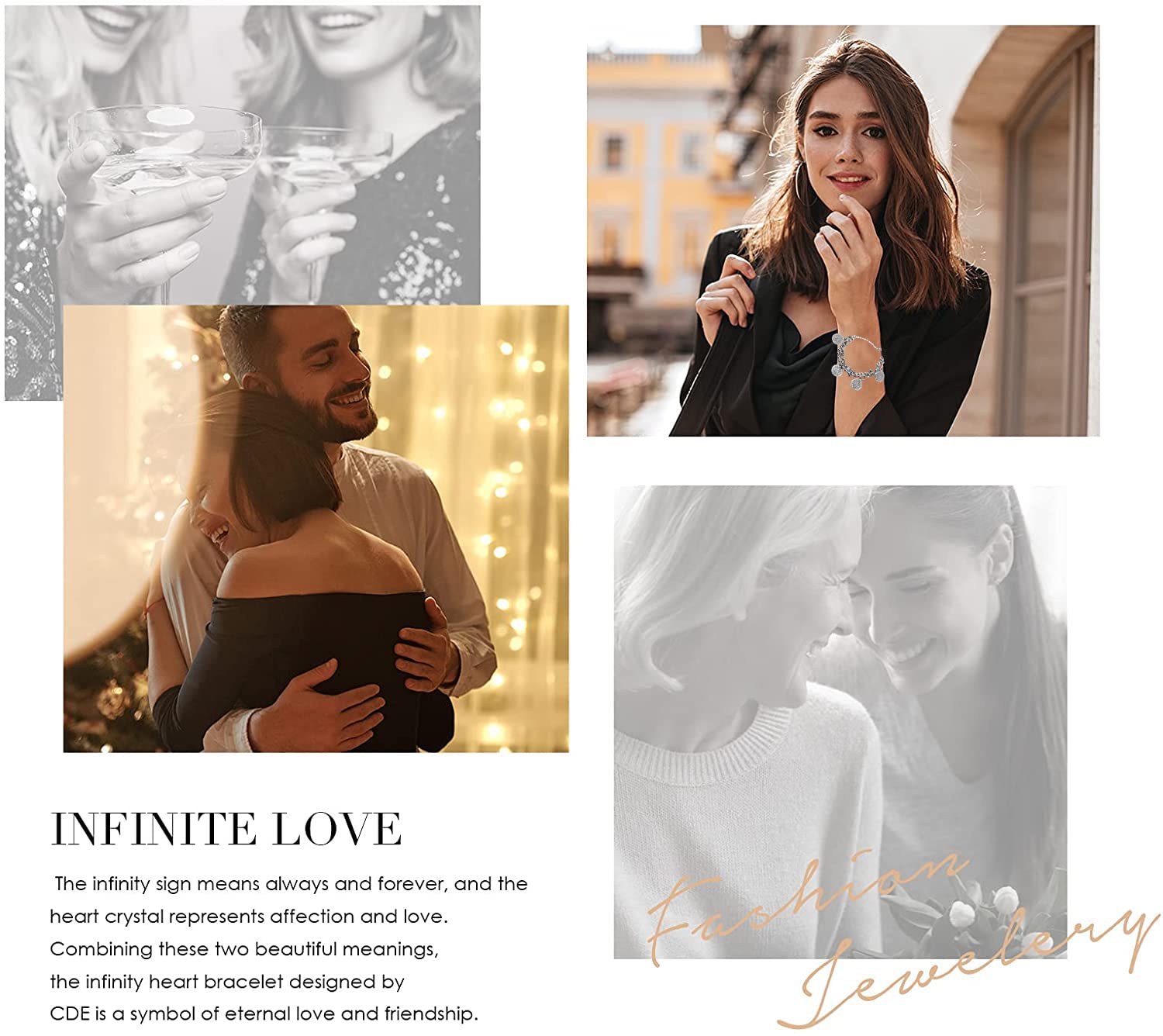 Venzina Bracelet for Women featuring Bronzed Round Card Pendant with Army Theme | Titanium Steel Jewelry Gift