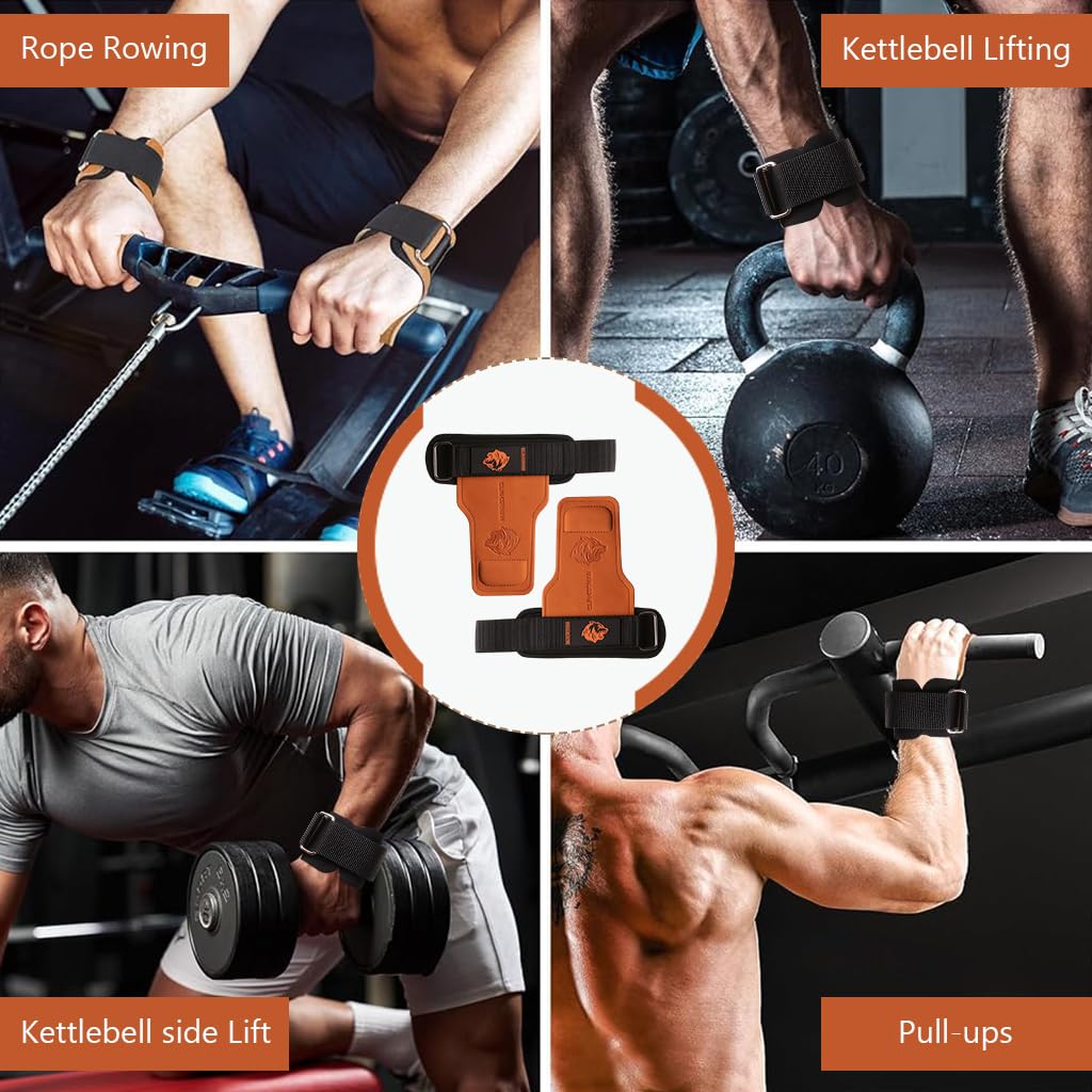 PROBEROS Wrist Strap for Weightlifting with 3.14 in Width and Ergonomic Padded Support | Brown