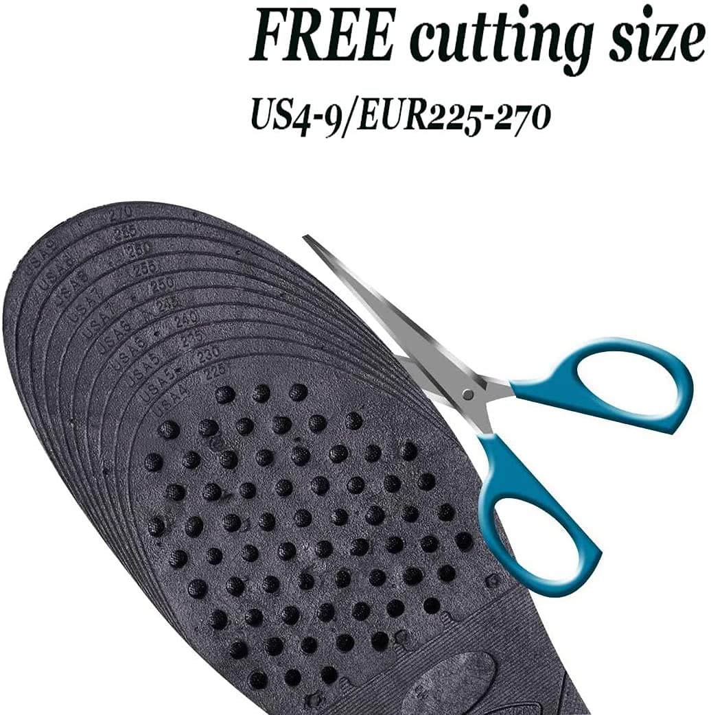 Zibuyu Shoes Insole Height Increase for Men and Women with 3 Layer 6cm Cuttable PVC Design